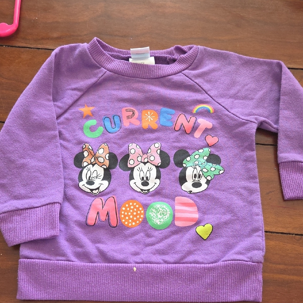Disney Kids Purple Minnie Mouse Sweatshirt